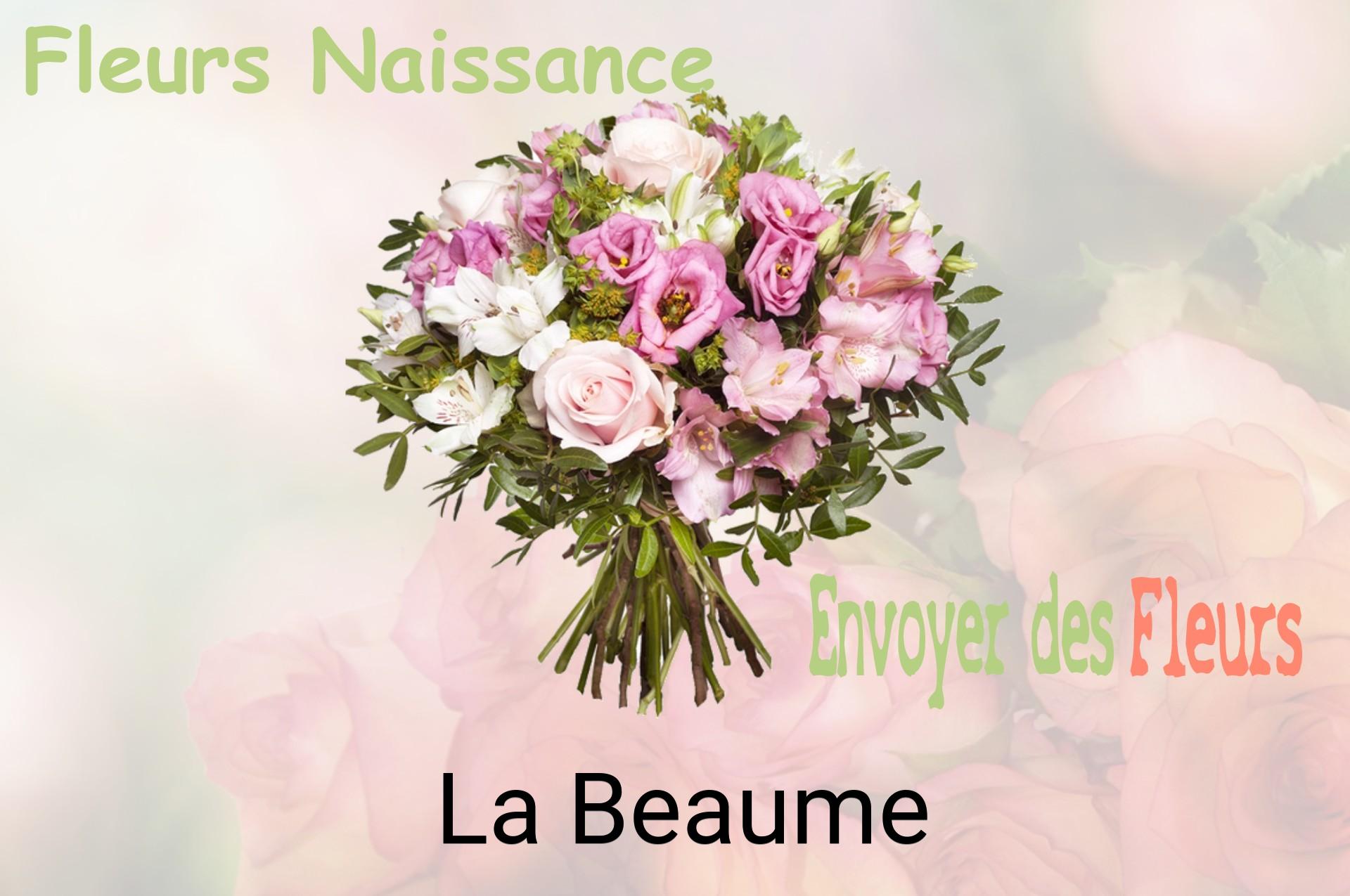 Bouquet de fleurs de naissance livré à La Beaume